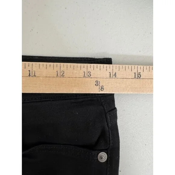 7 For All‎ Mankind B(Air) Ali flare split hem jeans black sz 28